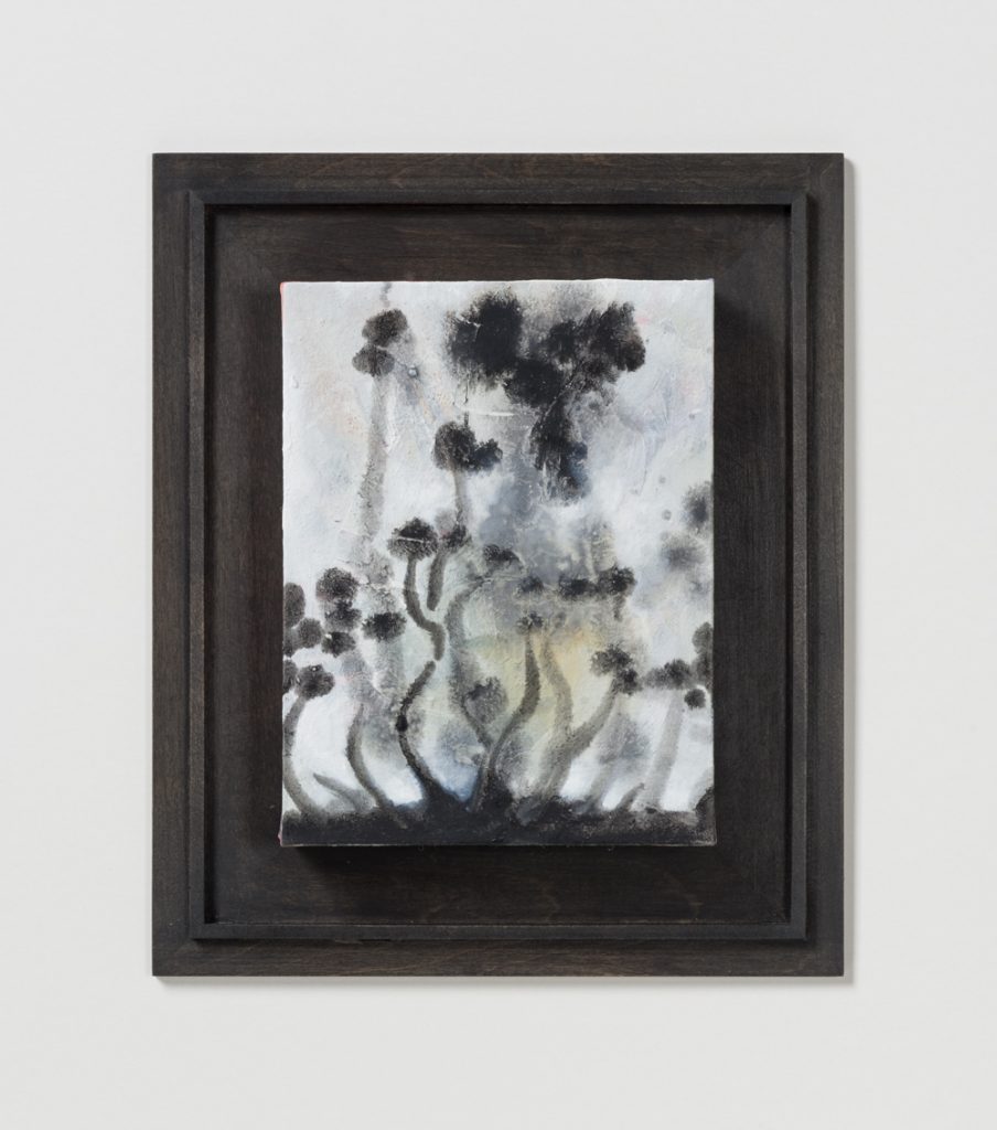 Bettina Scholz: Untitled, Oil and pastel on canvas, 20x15x3,5 cm, framed, 2021
