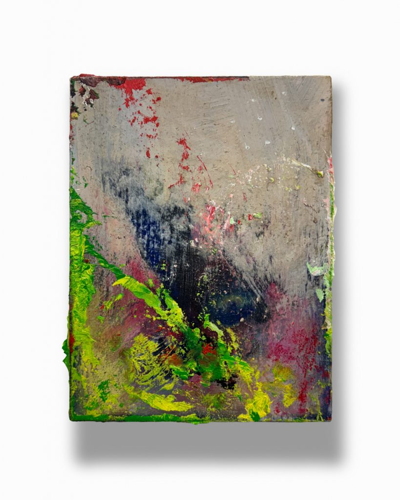 Bettina Scholz: Abstraktes Bild, Öl auf Leinwand, 20x15x3,5cm, 2026
